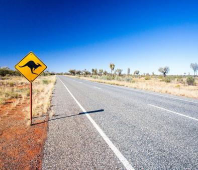 roadsign in desert